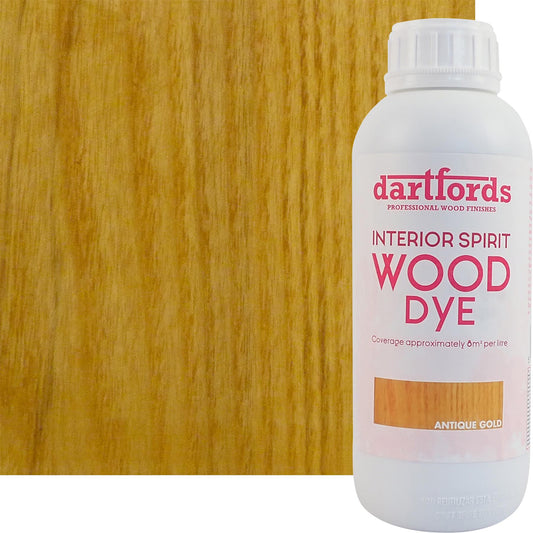 dartfords Antique Gold Interior Spirit Based Wood Dye - 1 litre Tin