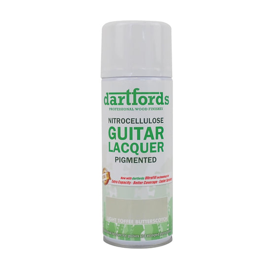 dartfords Toffee Light Butterscotch Pigmented Nitrocellulose Guitar Lacquer - 400ml Aerosol