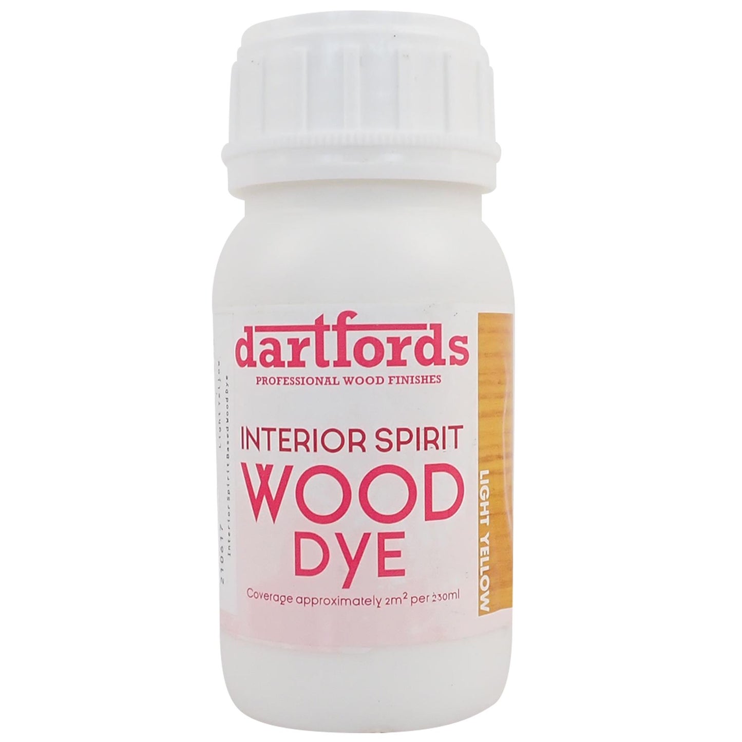 dartfords Light Yellow Interior Spirit Based Wood Dye - 230ml Tin