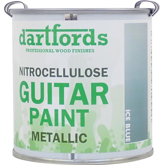 dartfords Ice Blue Metallic Nitrocellulose Guitar Paint - 230ml Tin