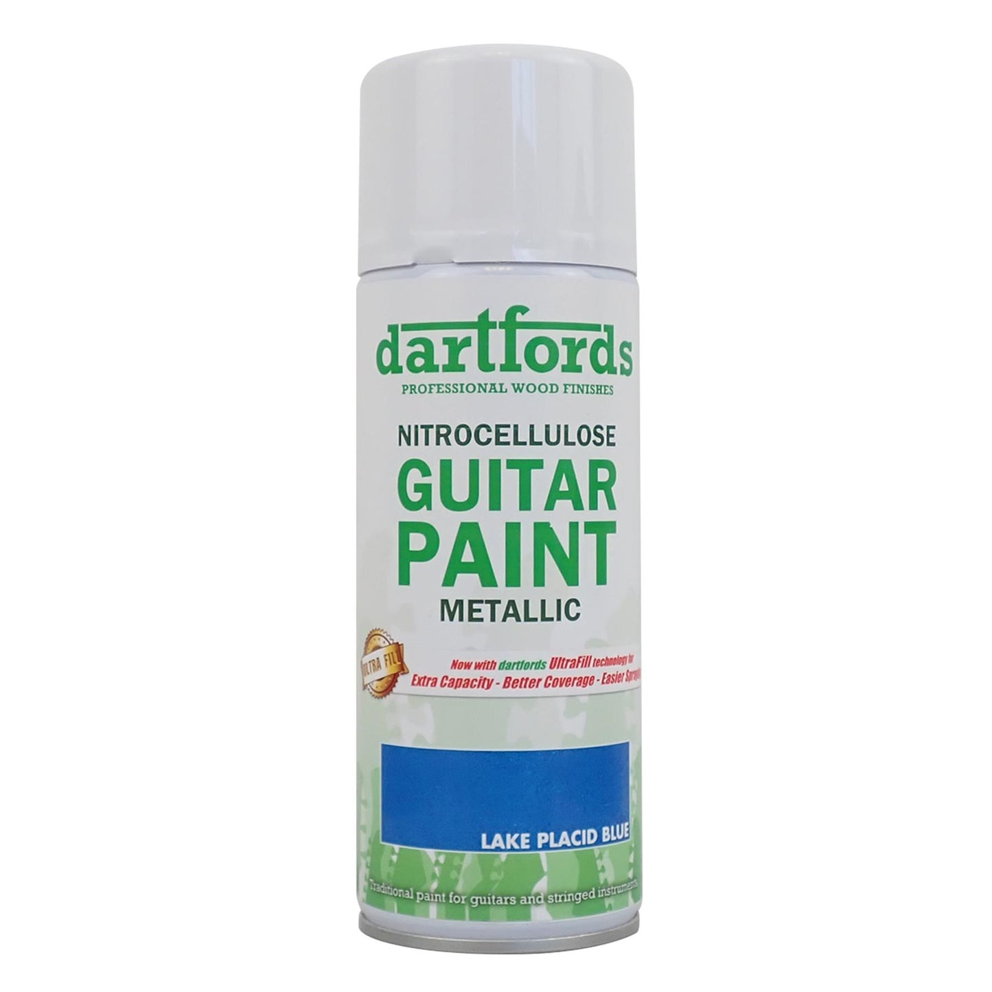 dartfords Lake Placid Blue Metallic Nitrocellulose Guitar Paint - 400ml Aerosol