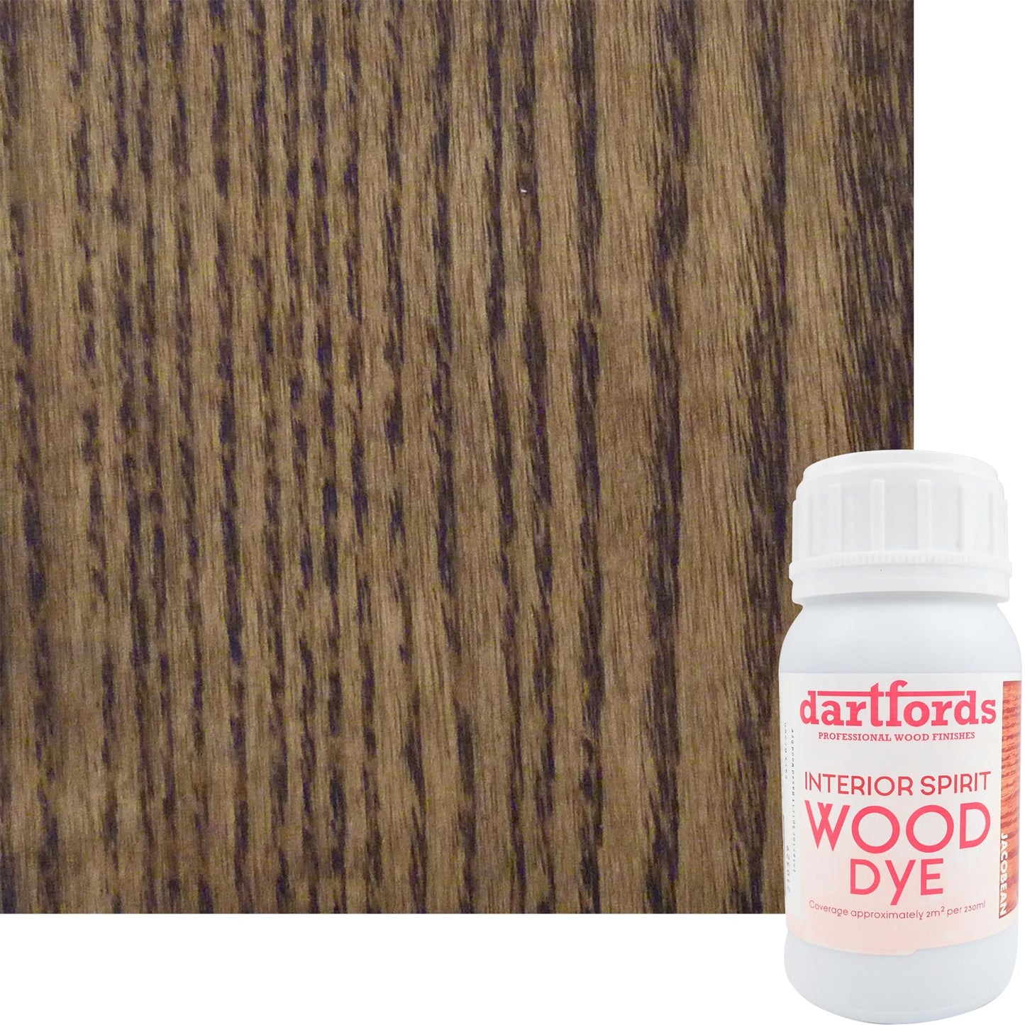 dartfords Dark Brown Interior Spirit Based Wood Dye - 230ml Tin