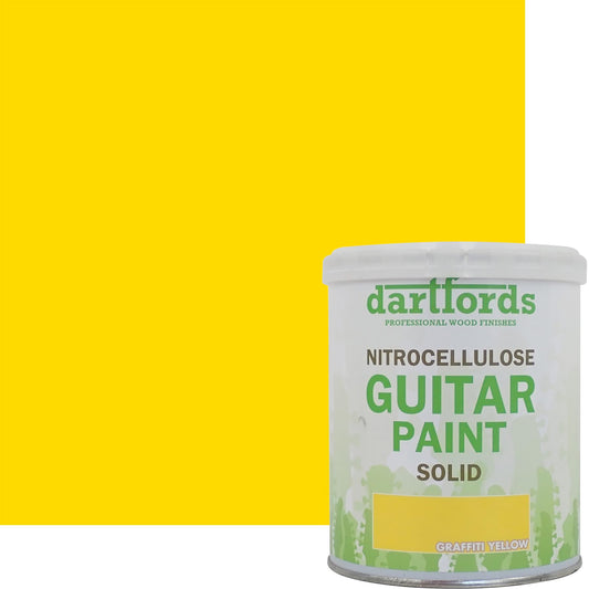 dartfords Graffiti Yellow Nitrocellulose Guitar Paint - 1 litre Tin