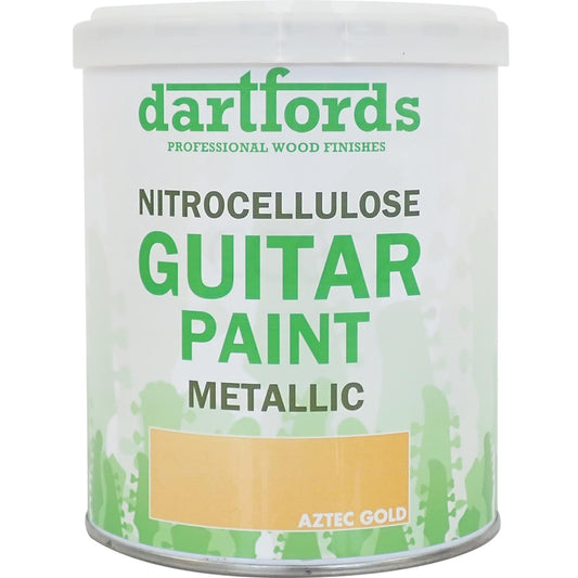 dartfords Aztec Gold Metallic Nitrocellulose Guitar Paint - 1 litre Tin