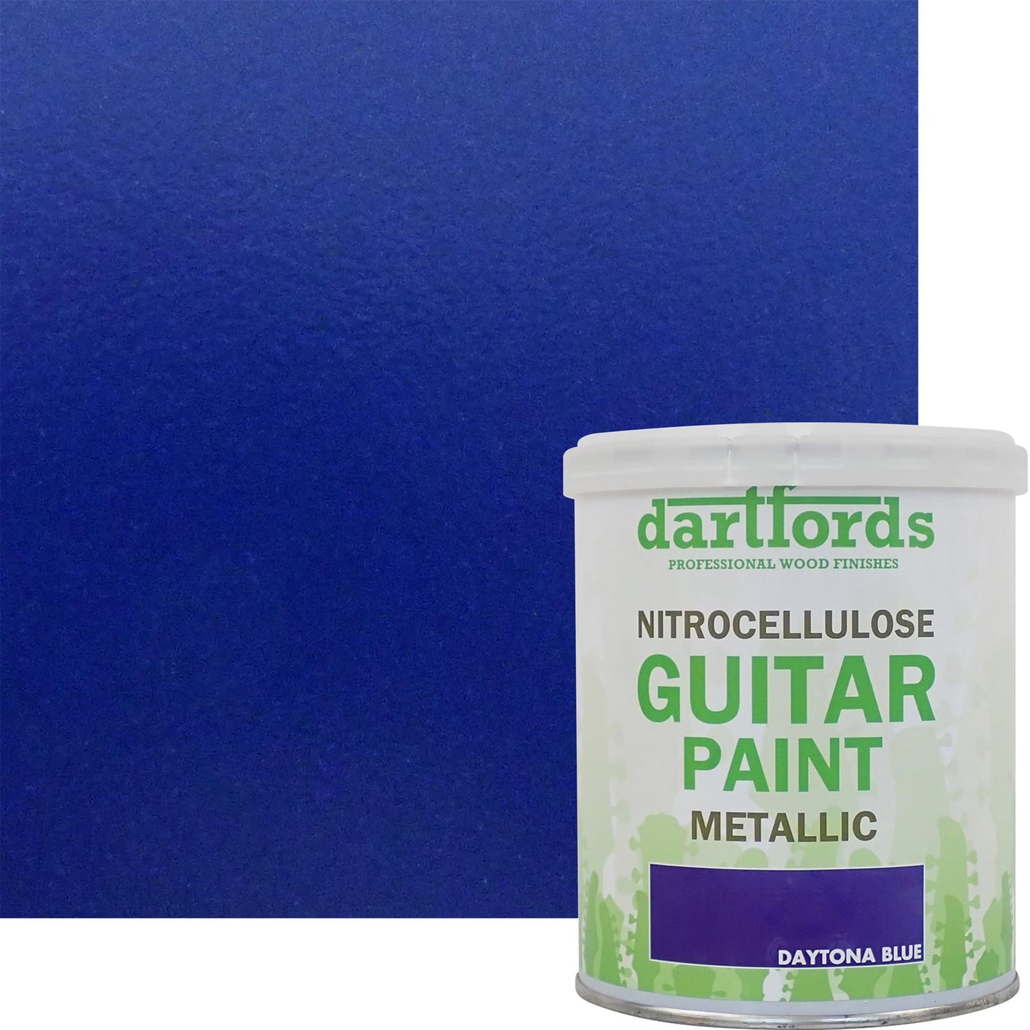 dartfords Daytona Blue Metallic Nitrocellulose Guitar Paint - 1 litre Tin