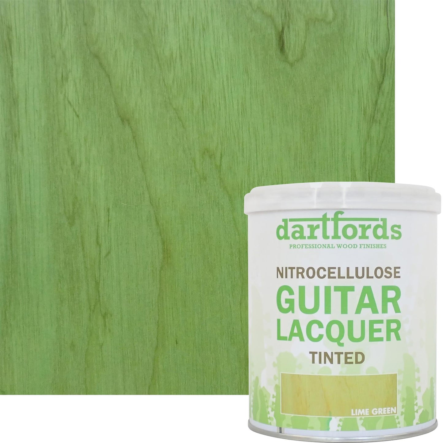 dartfords Lime Green Nitrocellulose Guitar Lacquer - 1 litre Tin