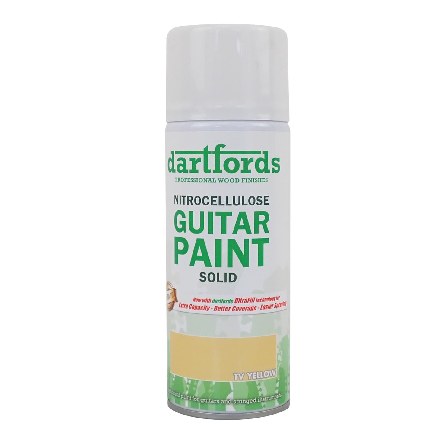 dartfords TV Yellow Nitrocellulose Guitar Paint - 400ml Aerosol