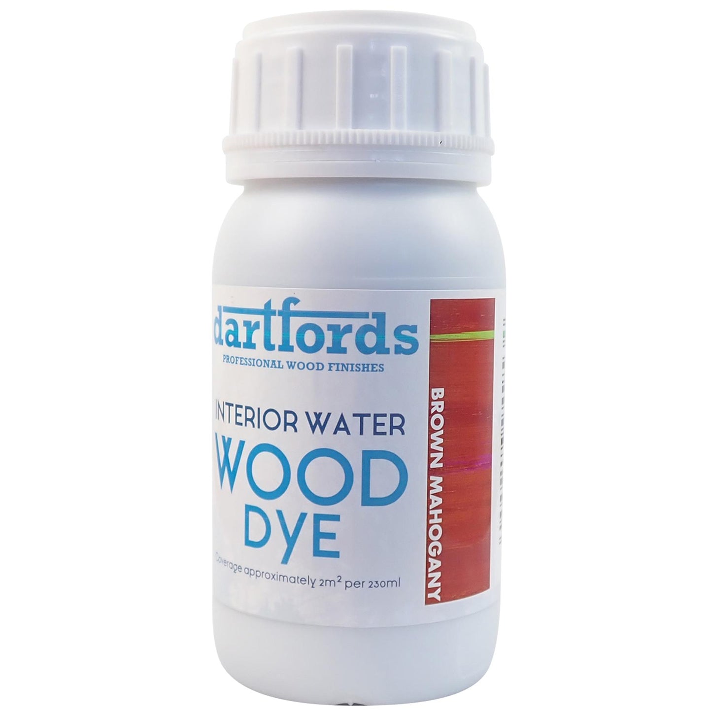 dartfords Brown Mahogany Interior Water Based Wood Dye - 230ml Tin