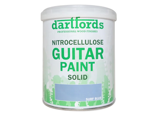 dartfords Surf Blue Nitrocellulose Guitar Paint - 1 litre Tin