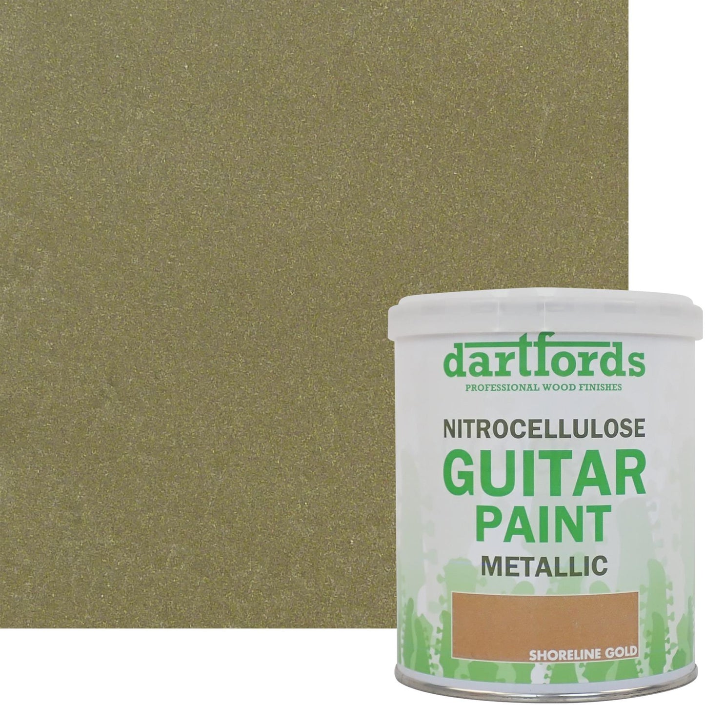 dartfords Shoreline Gold Metallic Nitrocellulose Guitar Paint - 1 litre Tin