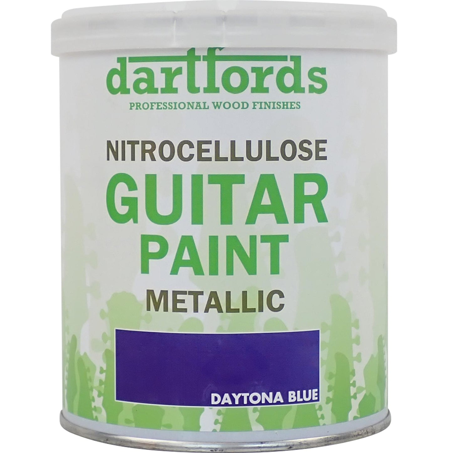 dartfords Daytona Blue Metallic Nitrocellulose Guitar Paint - 1 litre Tin