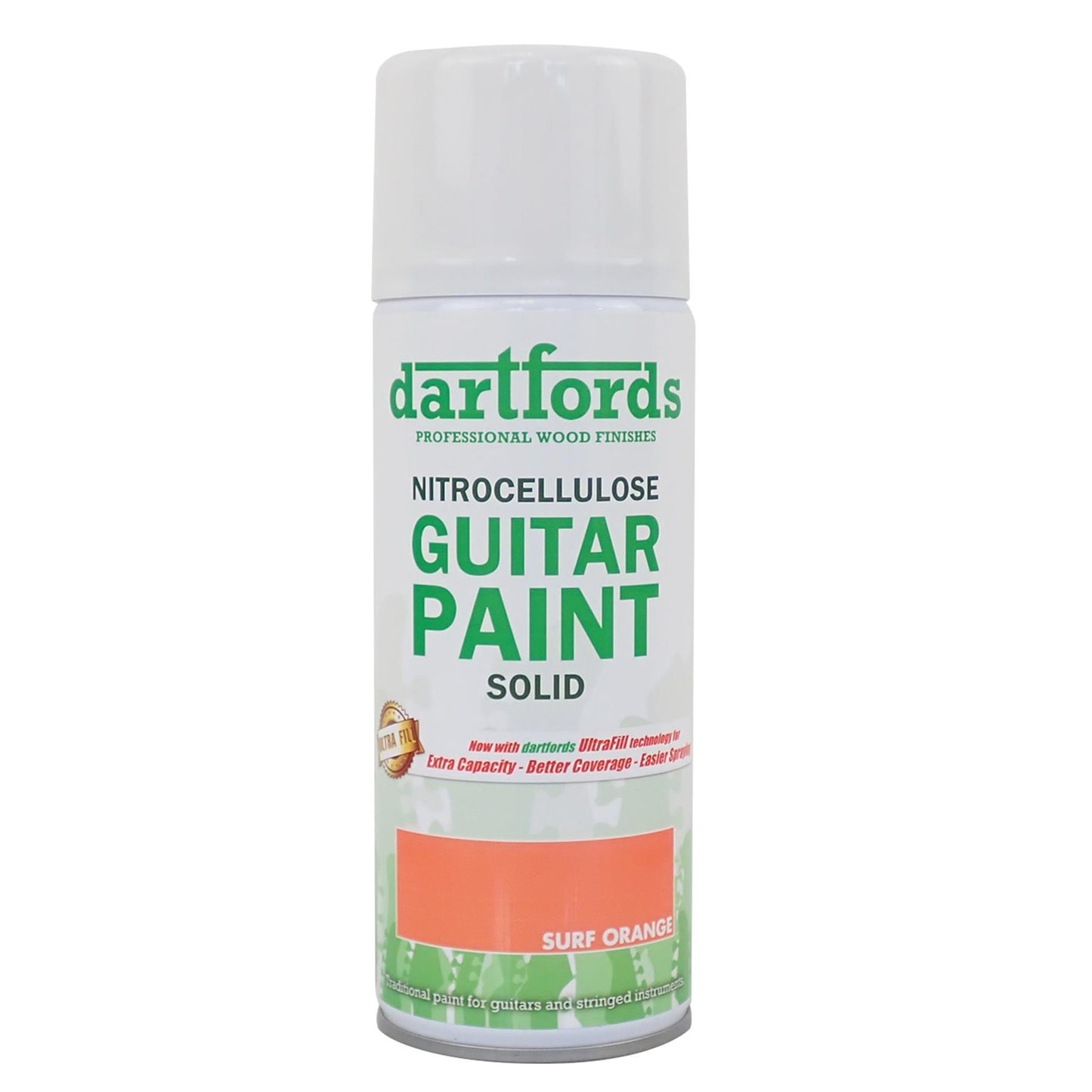 dartfords Surf Orange Nitrocellulose Guitar Paint - 400ml Aerosol