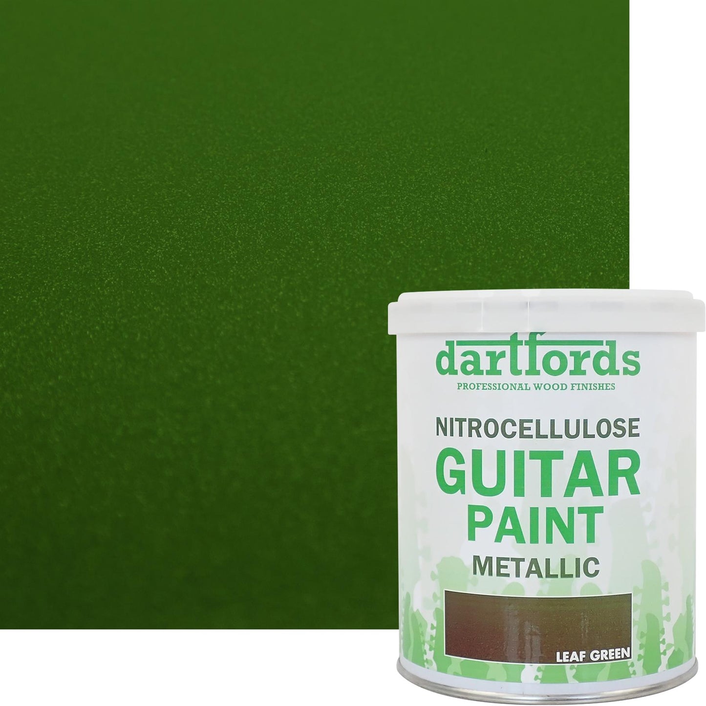 dartfords Leaf Green Metallic Nitrocellulose Guitar Paint - 1 litre Tin
