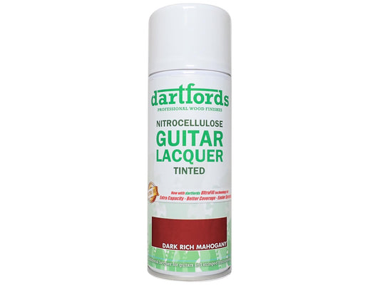 dartfords Dark Rich Mahogany Nitrocellulose Guitar Lacquer - 400ml Aerosol