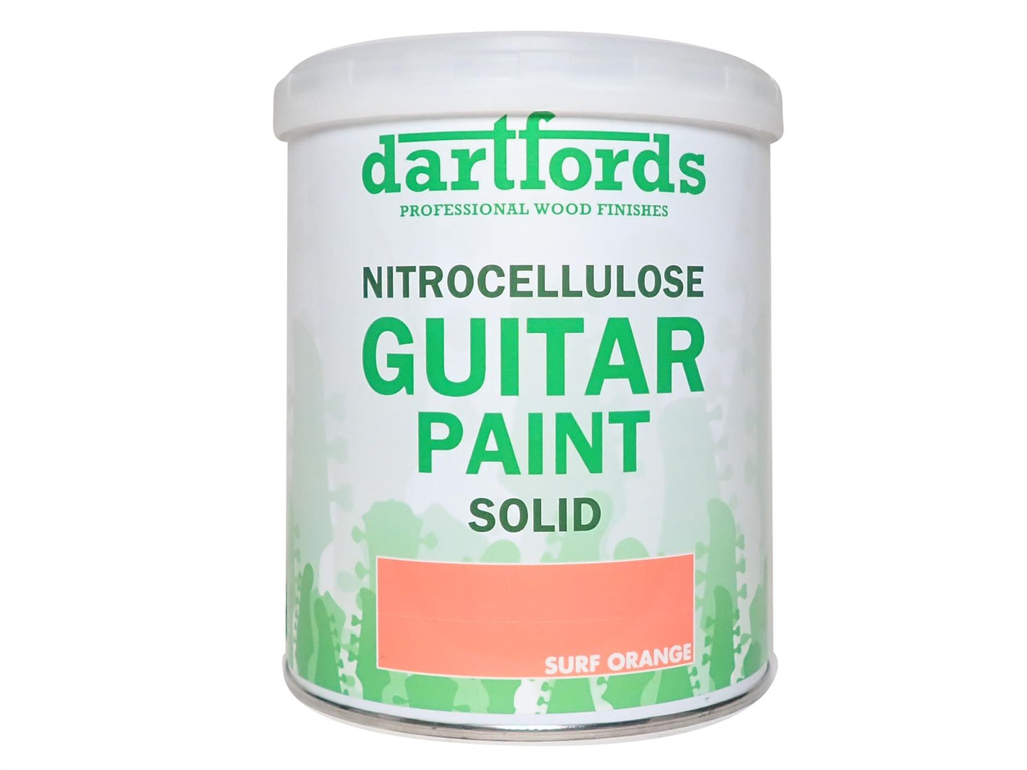 dartfords Surf Orange Nitrocellulose Guitar Paint - 1 litre Tin