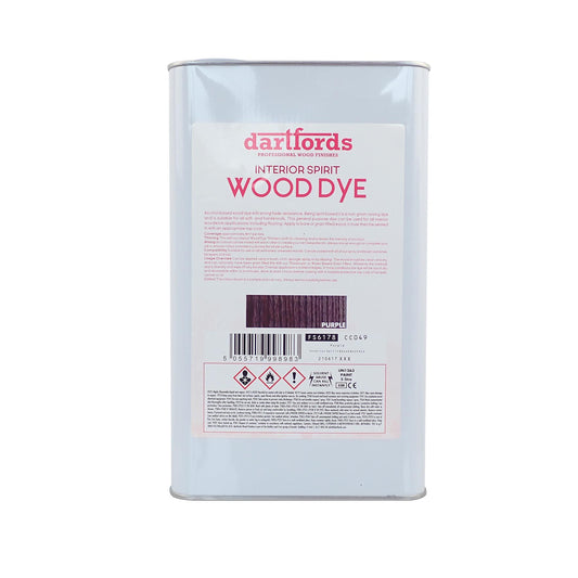 dartfords Purple Interior Spirit Based Wood Dye - 5 litre Jerrycan
