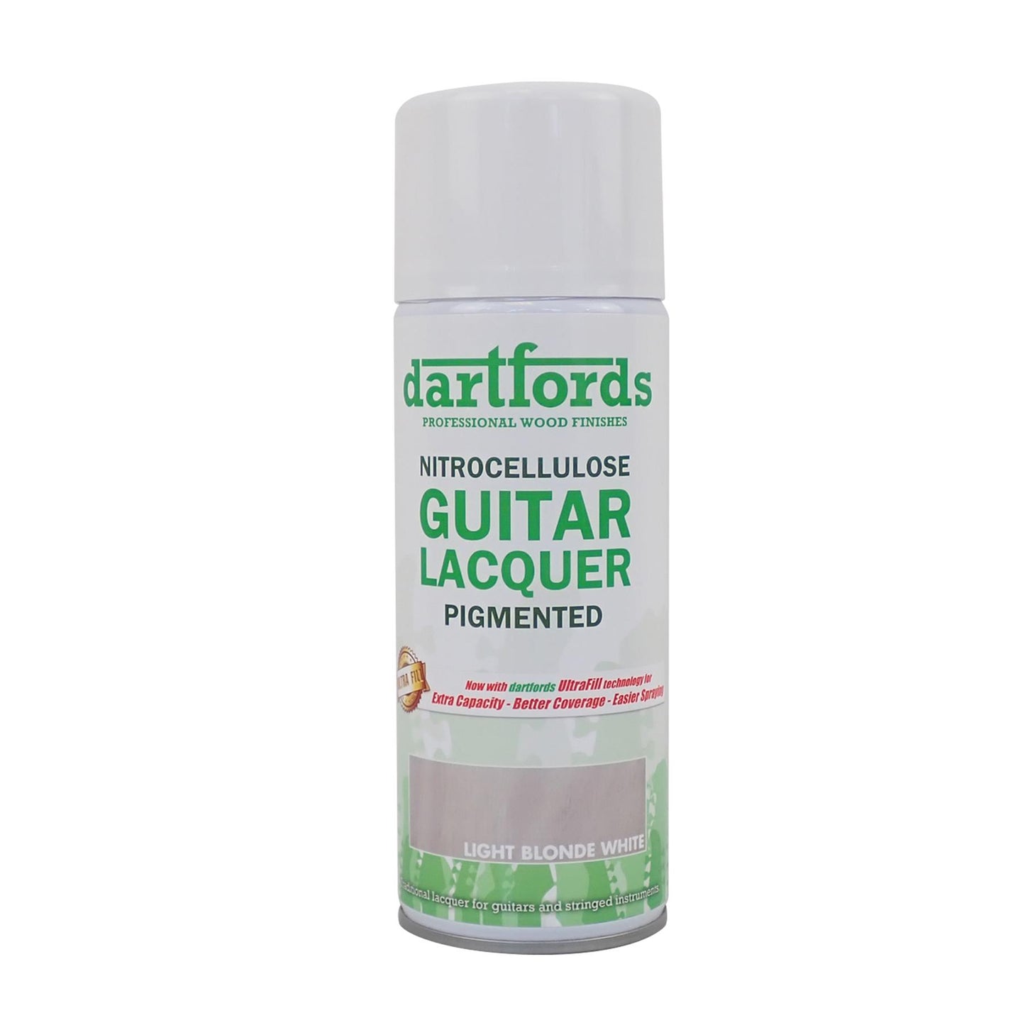 dartfords Light Blonde White Pigmented Nitrocellulose Guitar Lacquer - 400ml Aerosol