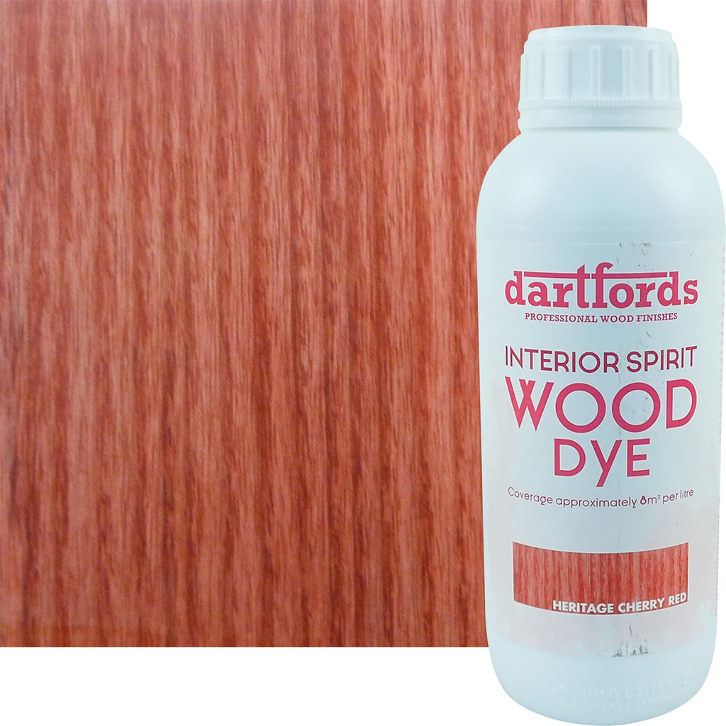 dartfords Heritage Cherry Red Interior Spirit Based Wood Dye - 1 litre Tin