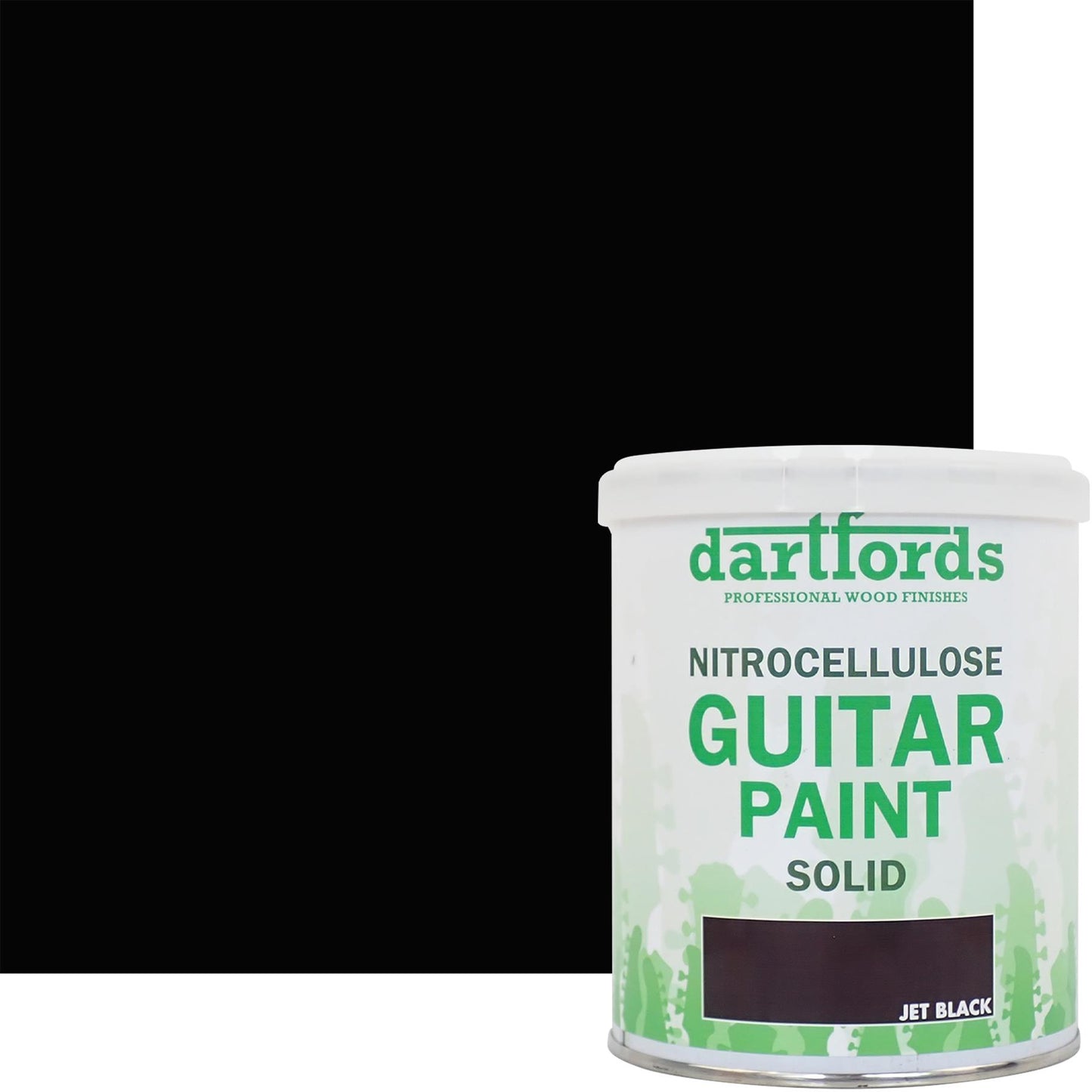 dartfords Jet Black Nitrocellulose Guitar Paint - 1 litre Tin